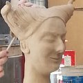 Olga scultping Jester